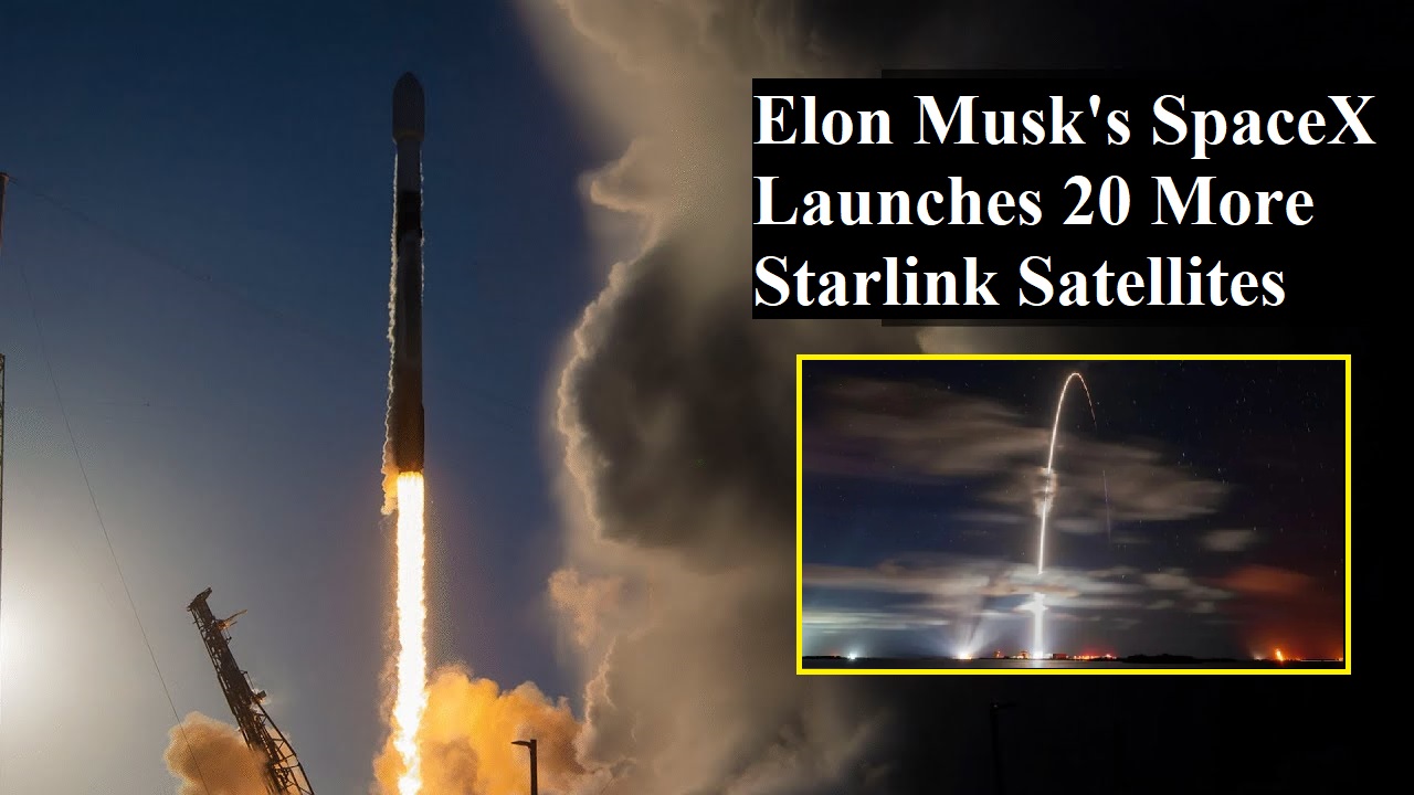 Elon Musk's SpaceX launches 20 more Starlink satellites