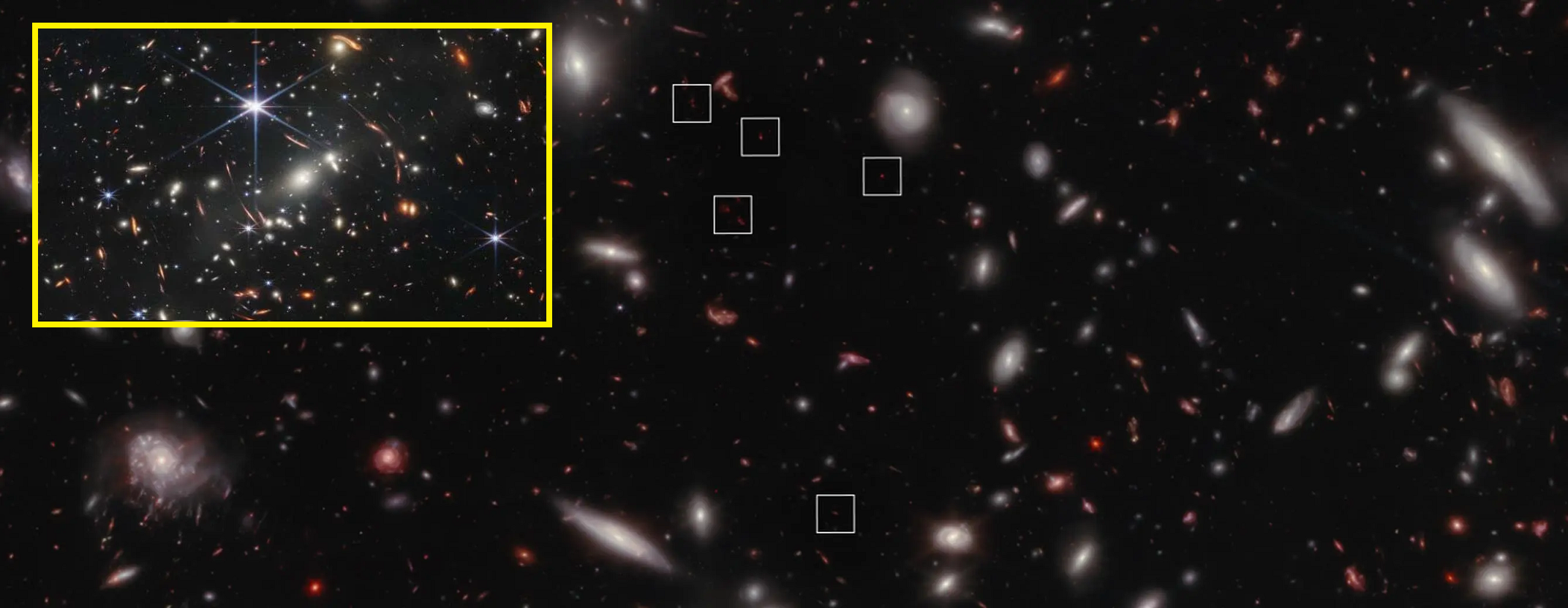 Galaxies from baby universe caught by JWST