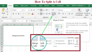 how to split a cell