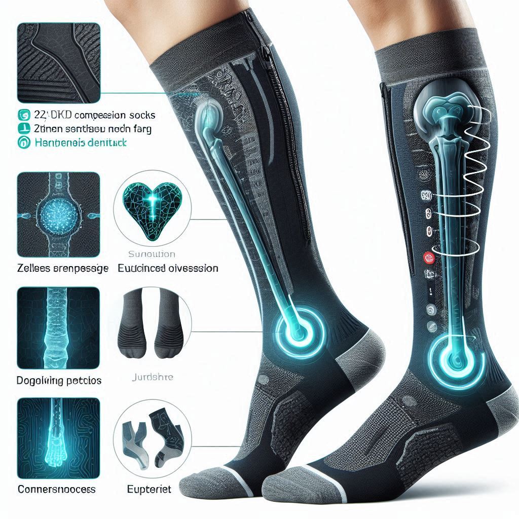 Zippered Compression Socks Features, Colors, Sizes and Zipper Compression Socks